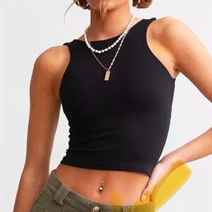 Free People Intimately Clean Lines Cropped Tank Top, Size M/L